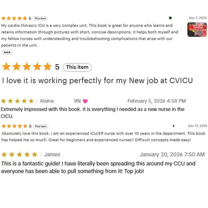 Reviews from ICU nurses and clinicians